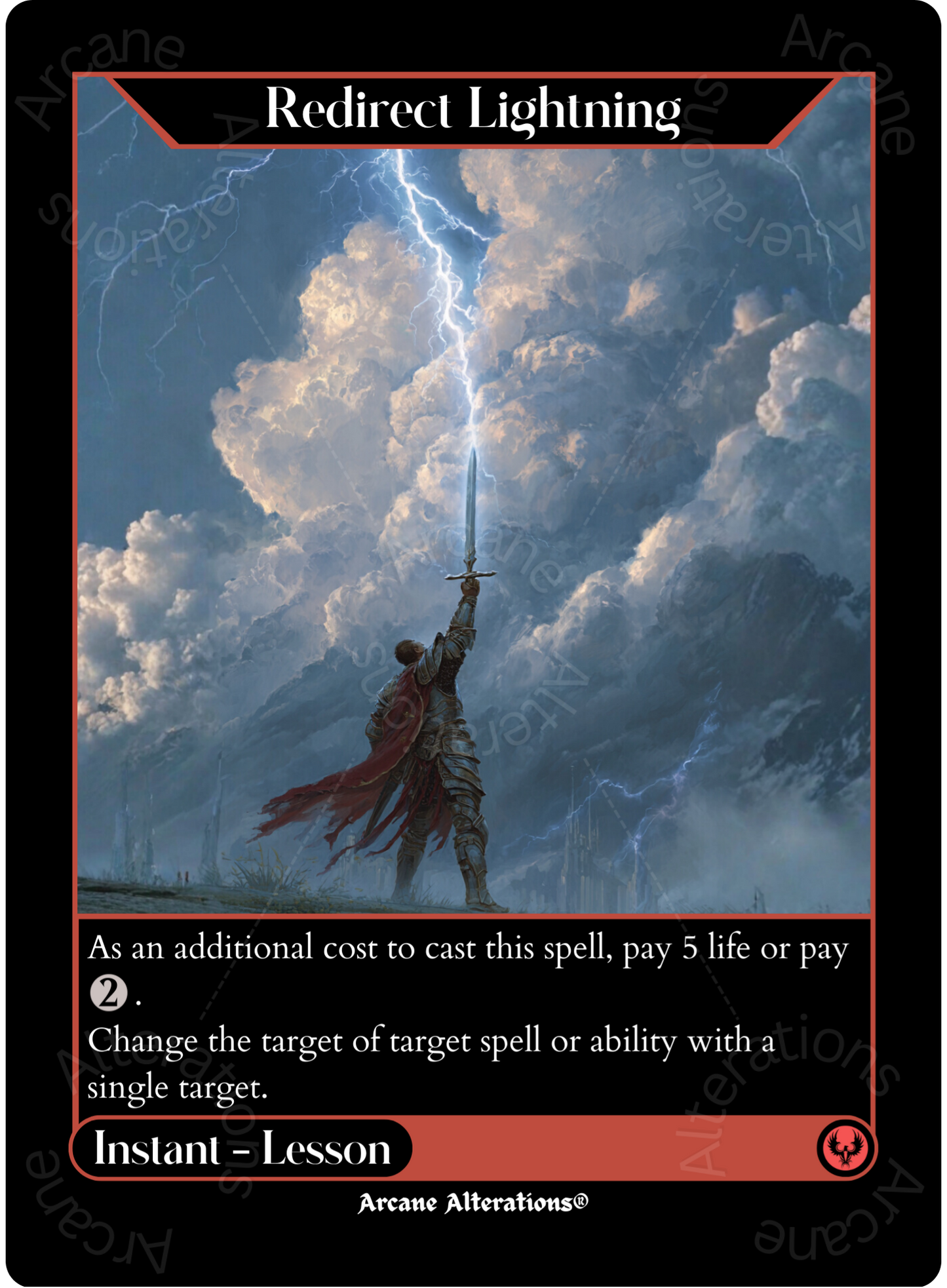 Redirect Lightning - Full Art Altered Art Custom Proxy Cards