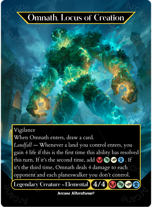 Omnath, Locus of Creation - Full Art Altered Art Custom Proxy Cards