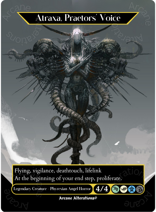 Atraxa, Praetors' Voice - Full Art Altered Art Custom Proxy Cards