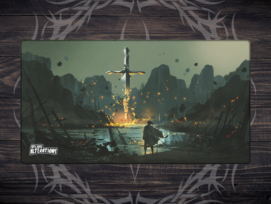 Shattered Sword Stitched Edge Playmat 24"x14" (2mm)