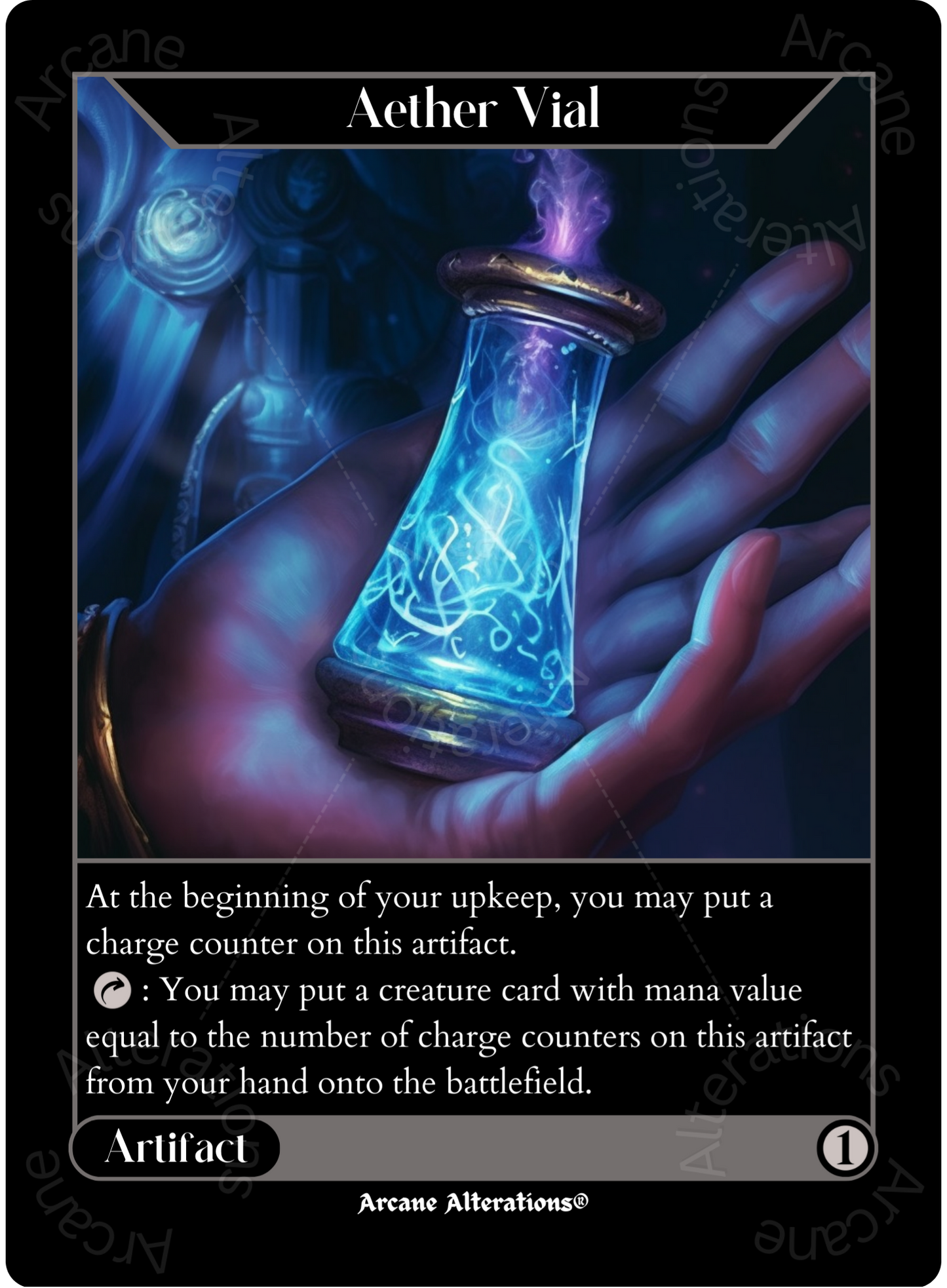 Aether Vial - High Quality Altered Art Custom Proxy Cards