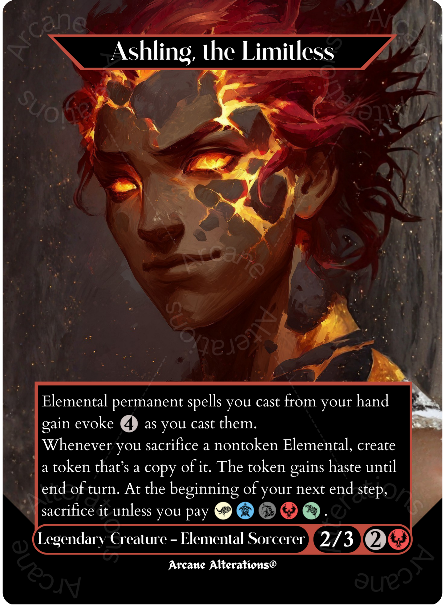 Ashling, the Limitless - Full Art Altered Art Custom Proxy Cards