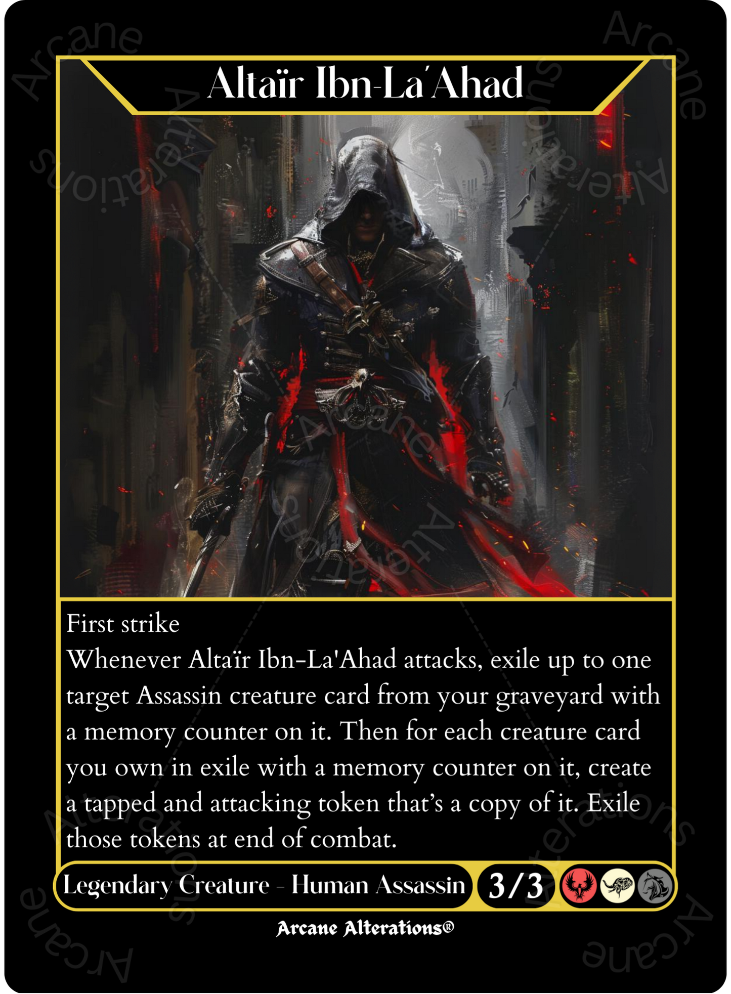 Altair Ibn La'Ahad - High Quality Altered Art Custom Proxy Cards