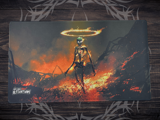 Fiery Halo Skeleton Stitched Edge Playmat (2mm)