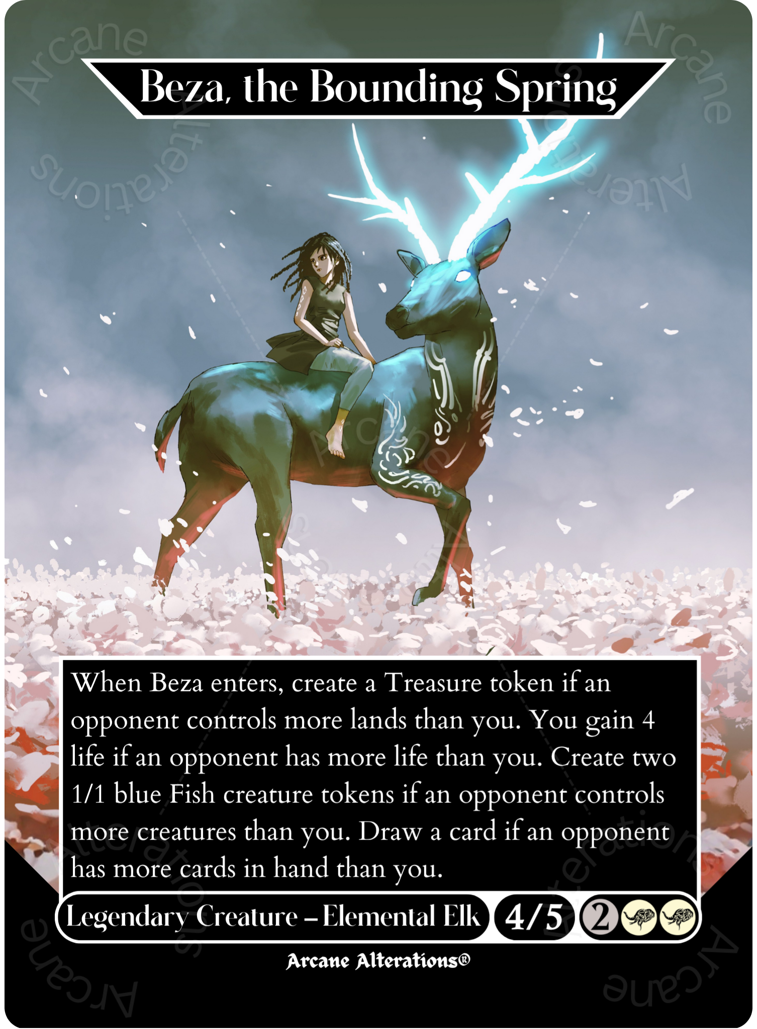 Beza, the Bounding Spring - Full Art Altered Art Custom Proxy Cards ...
