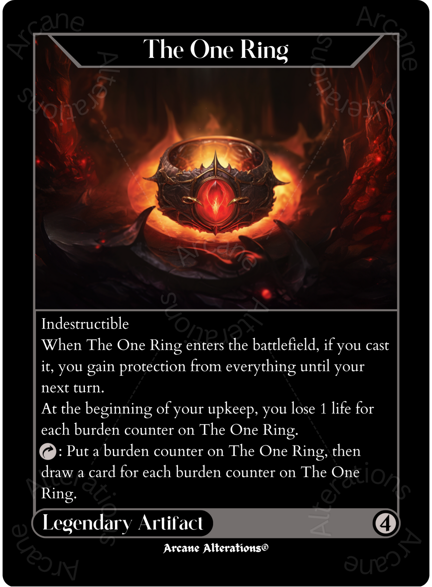 The One Ring - High Quality Altered Art Custom Proxy Cards