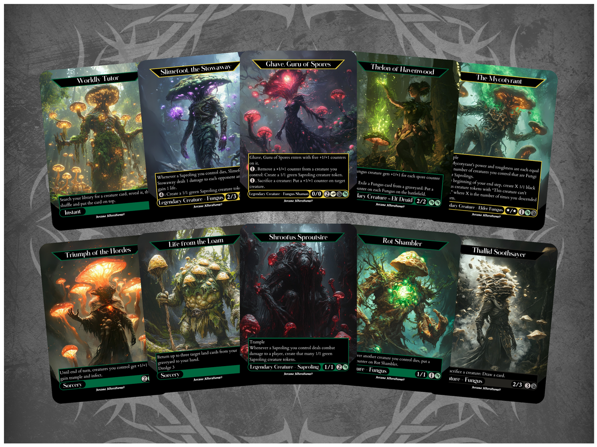 Fungus 10-Card Discount Bundle - Full Art Altered Art Custom Proxy Cards