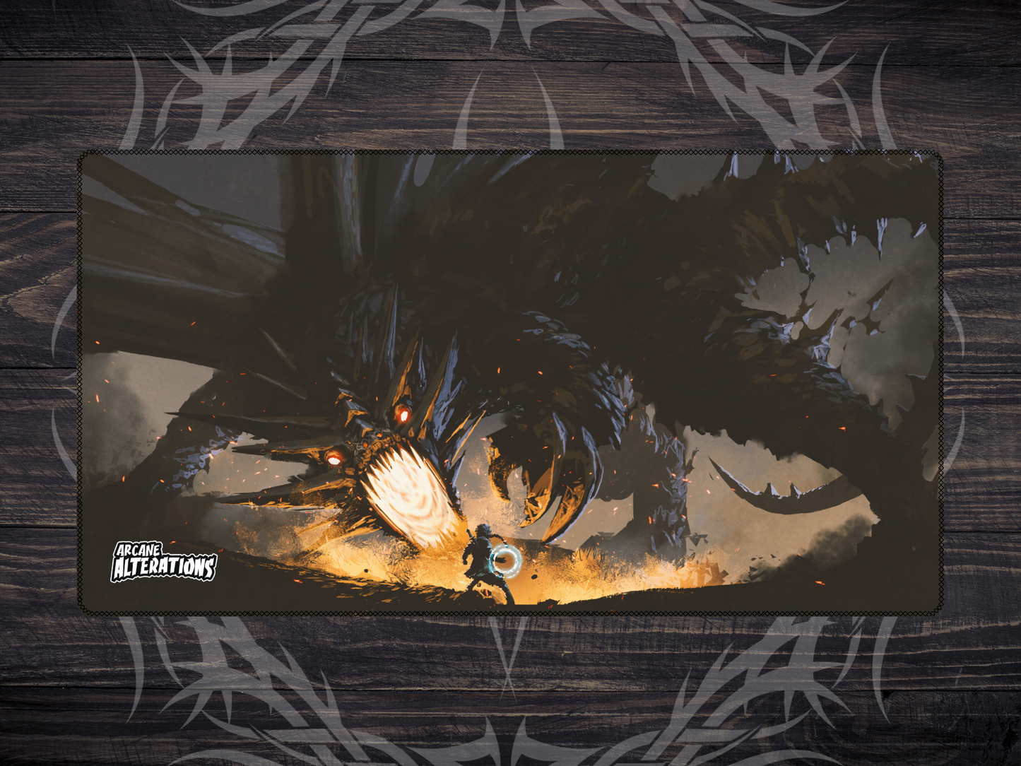 Behemoth Dragon Stitched Edge Playmat 24"x14" (2mm)