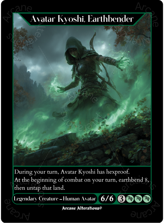 Avatar Kyoshi, Earthbender - Full Art Altered Art Custom Proxy Cards