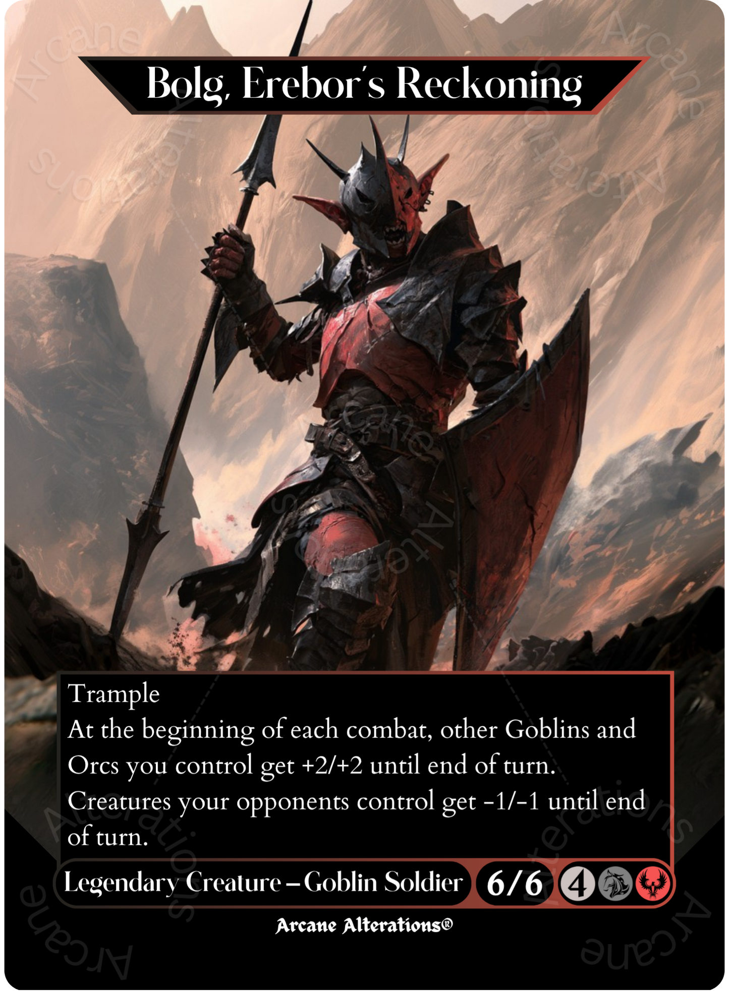 Bolg, Erebor's Reckoning - Full Art Altered Art Custom Proxy Cards