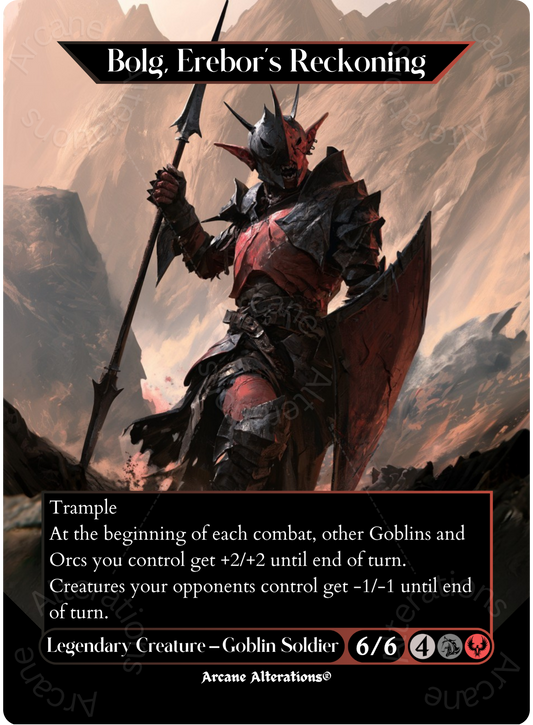 Bolg, Erebor's Reckoning - Full Art Altered Art Custom Proxy Cards