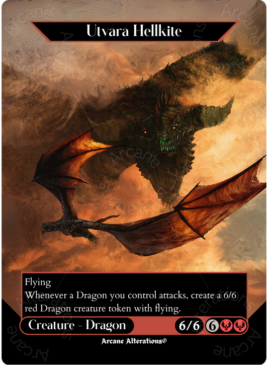 Utvara Hellkite - Full Art Altered Art Custom Proxy Cards