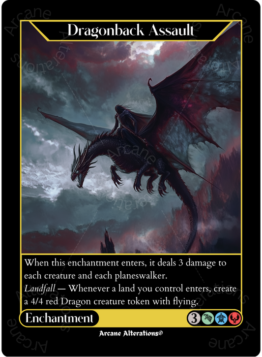 Dragonback Assault - High Quality Altered Art Custom Proxy Cards