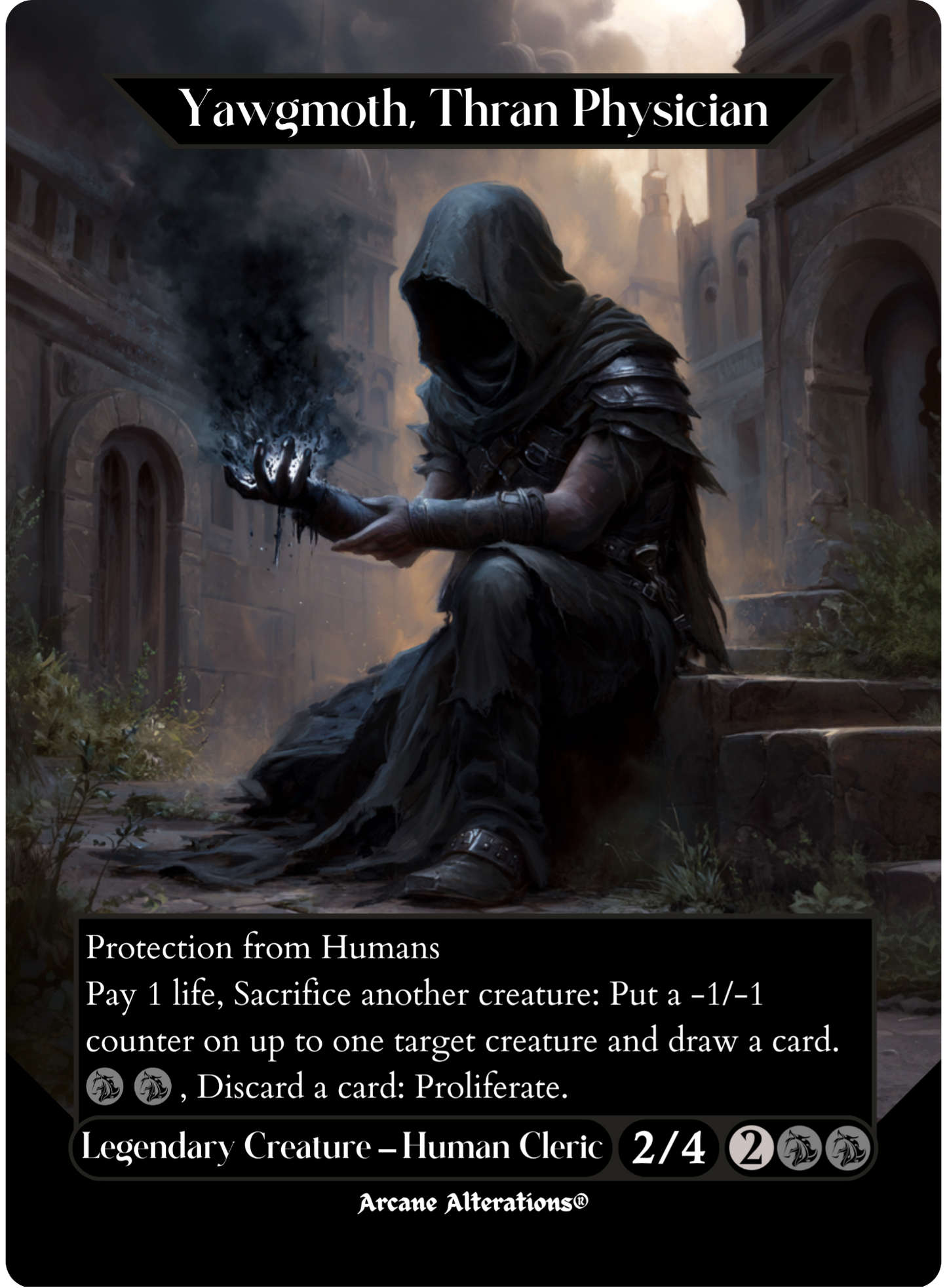 Yawgmoth, Thran Physician - Full Art Altered Art Custom Proxy Cards