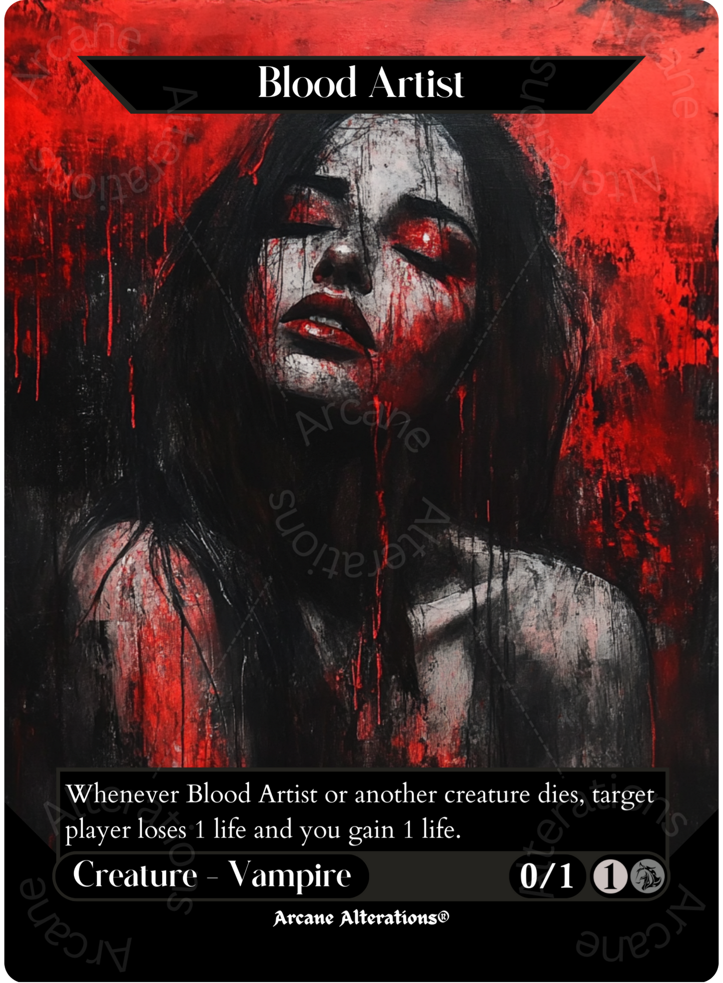Blood Artist - Full Art Altered Art Custom Proxy Cards