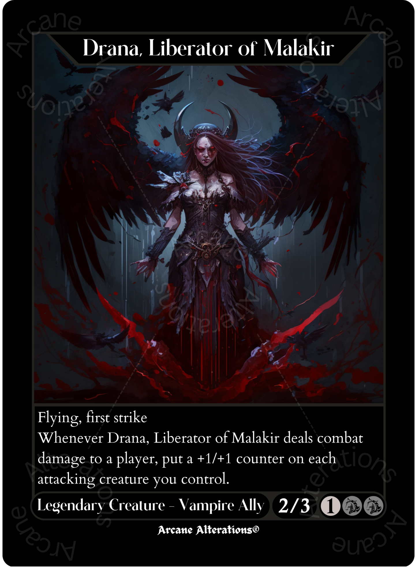 Drana, Liberator of Malakir - High Quality Altered Art Custom Proxy Cards