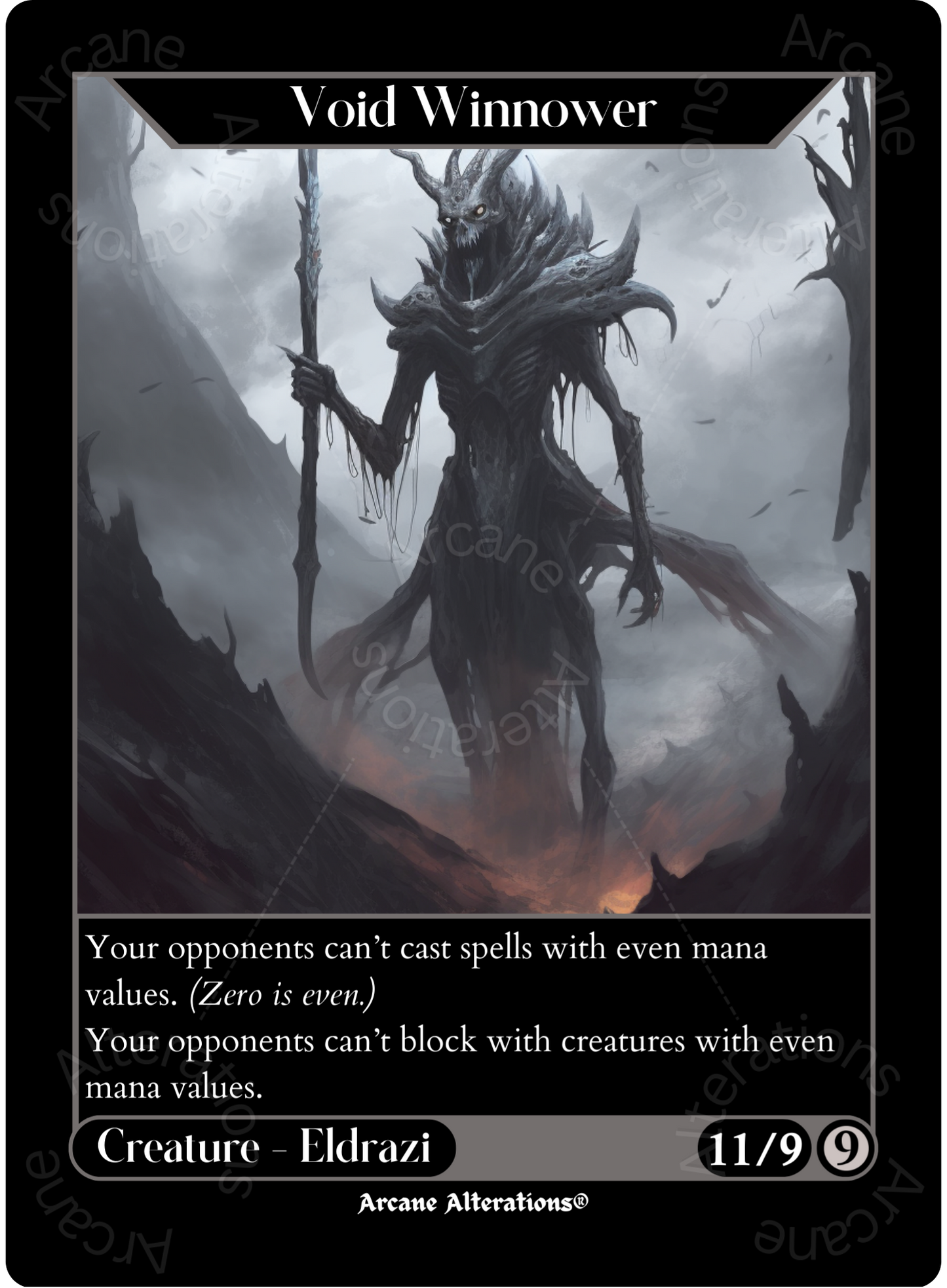 Void Winnower - High Quality Altered Art Custom Proxy Cards