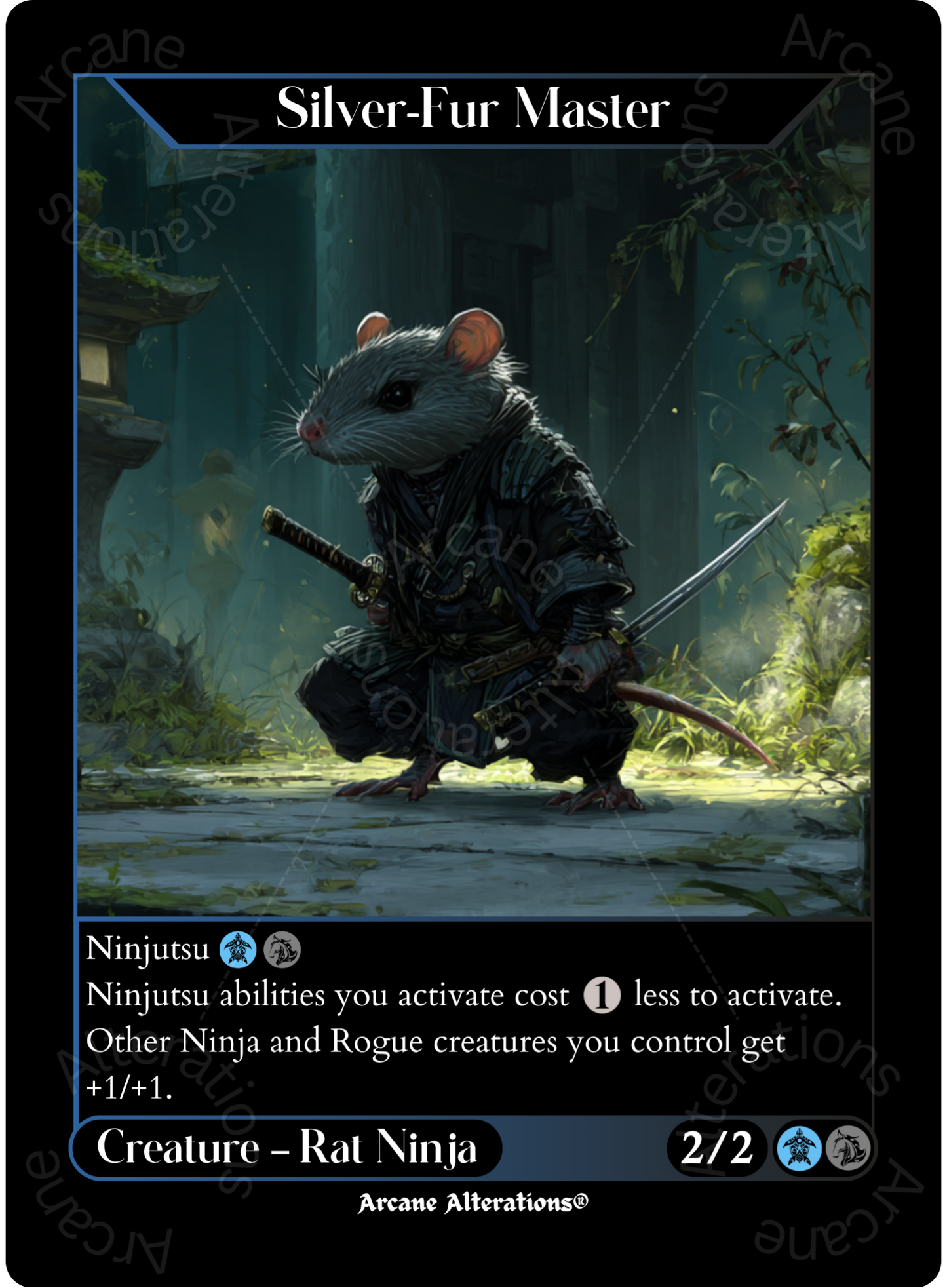 Silver-Fur Master - High Quality Altered Art Custom Proxy Cards