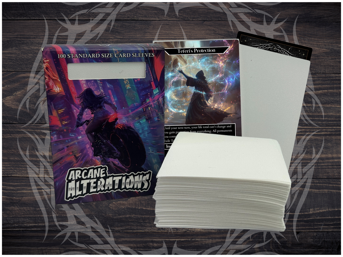 White Matte 100 Card Sleeves Standard Size