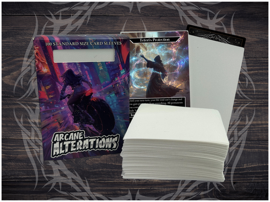 White Matte 100 Card Sleeves Standard Size