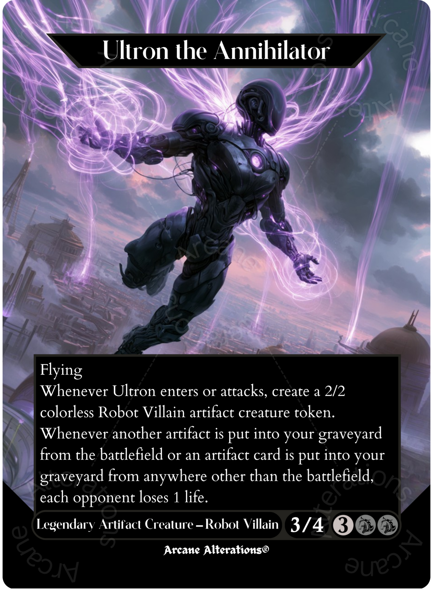 Ultron the Annihilator - Full Art Altered Art Custom Proxy Cards
