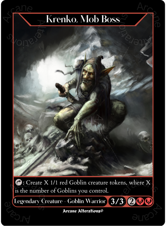 Krenko, Mob Boss - High Quality Altered Art Custom Proxy Cards