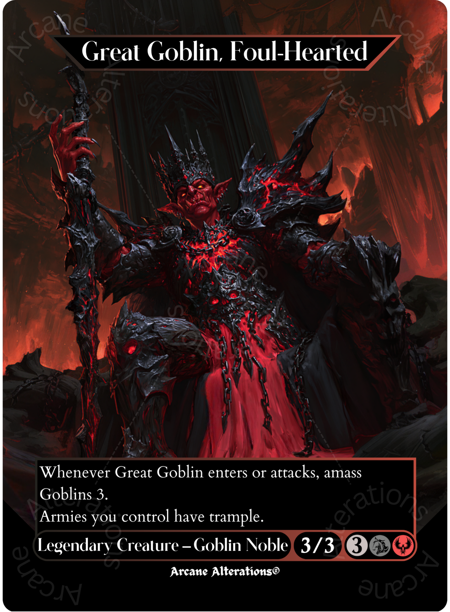Great Goblin, Foul-Hearted - Full Art Altered Art Custom Proxy Cards