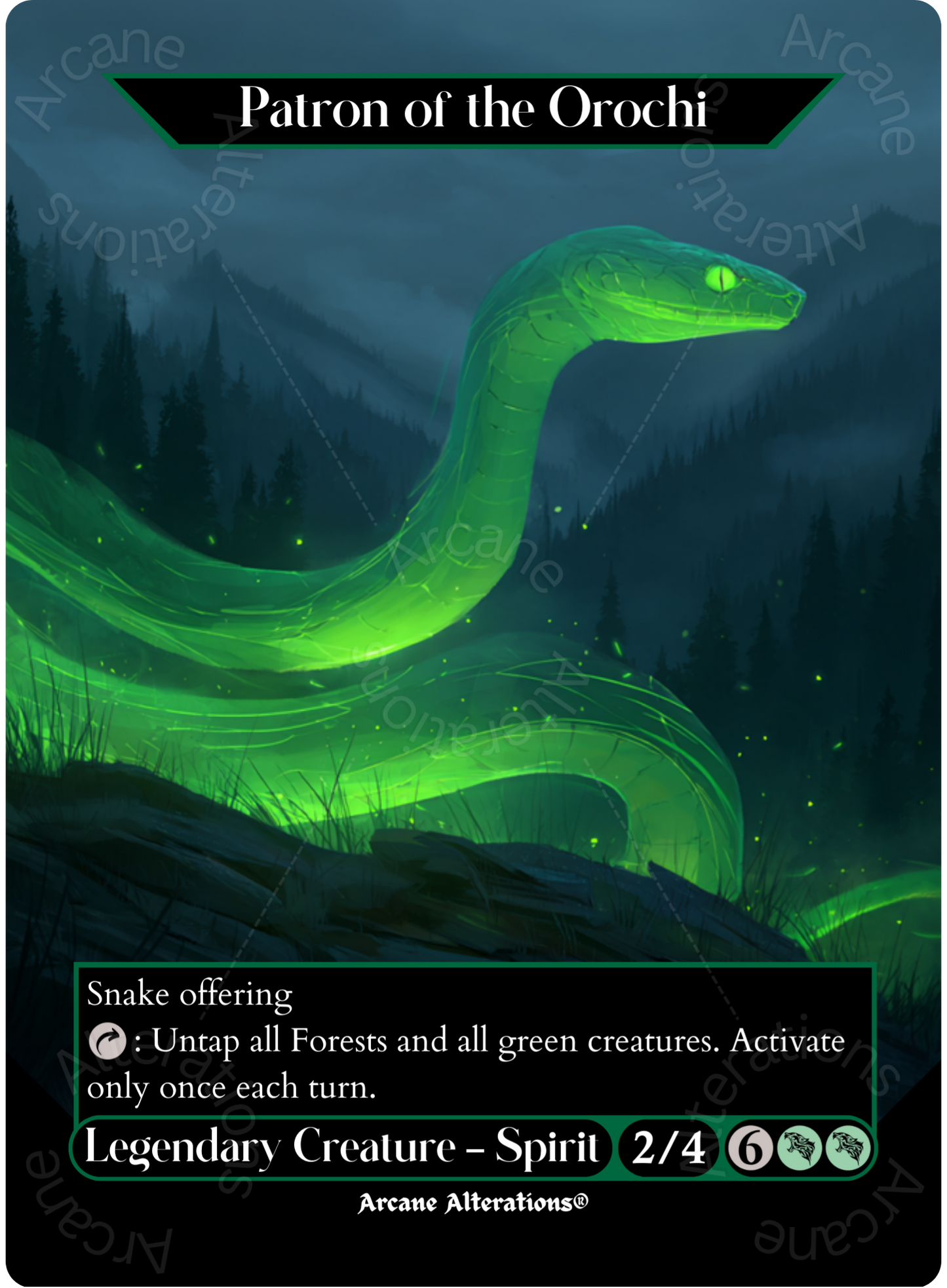 Patron of the Orochi - Full Art Altered Art Custom Proxy Cards