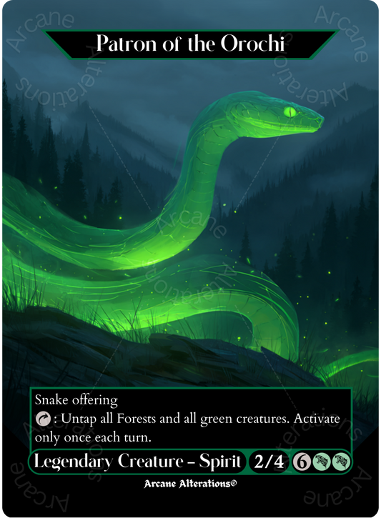 Patron of the Orochi - Full Art Altered Art Custom Proxy Cards