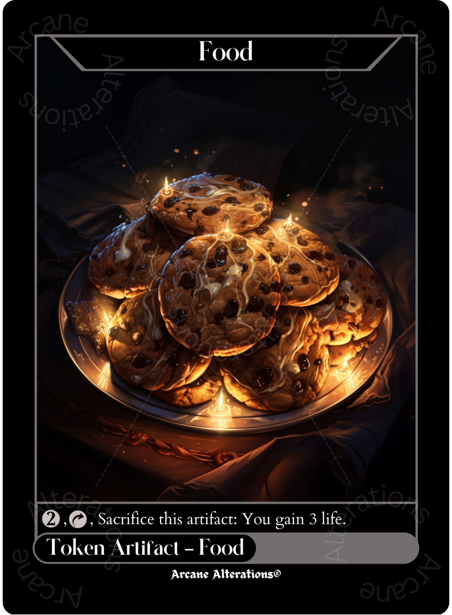 Food Token - High Quality Altered Art Custom Proxy Cards