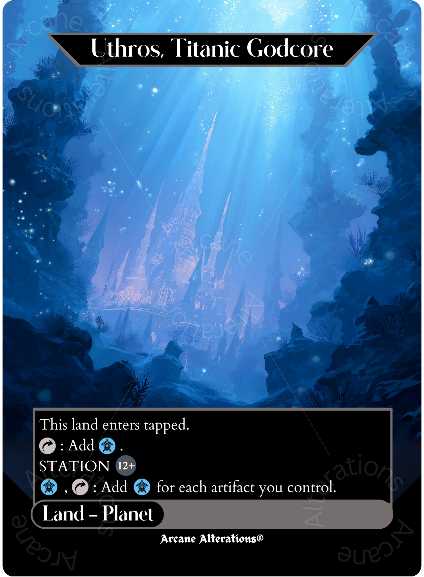 Uthros, Titanic Godcore - Full Art Altered Art Custom Proxy Cards