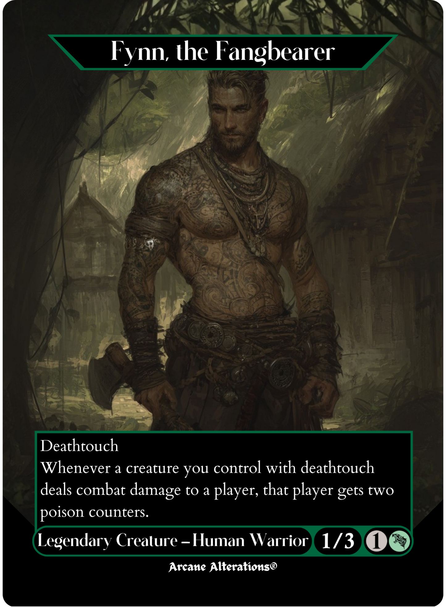 Fynn, the Fangbearer - Full Art Altered Art Custom Proxy Cards