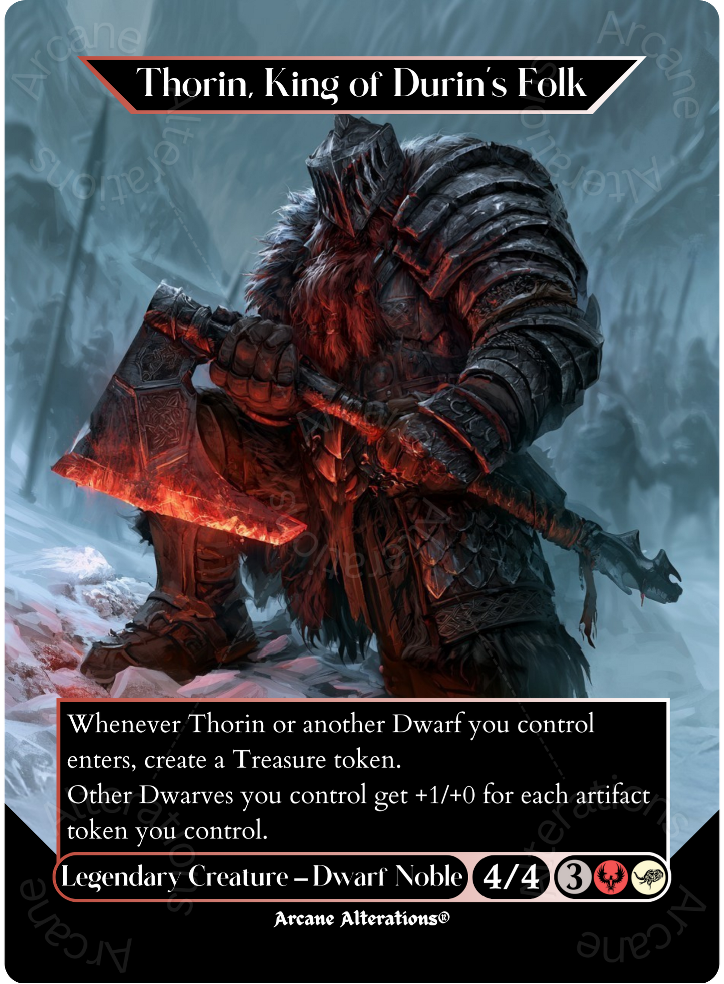 Thorin, King of Durin's Folk - Full Art Altered Art Custom Proxy Cards