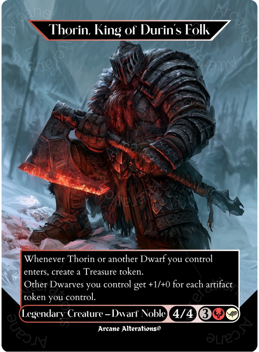 Thorin, King of Durin's Folk - Full Art Altered Art Custom Proxy Cards