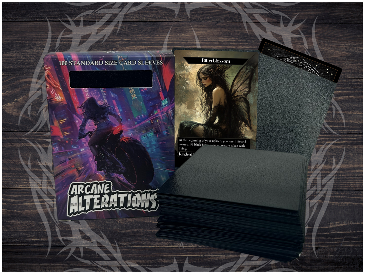 Black Matte 100 Card Sleeves Standard Size