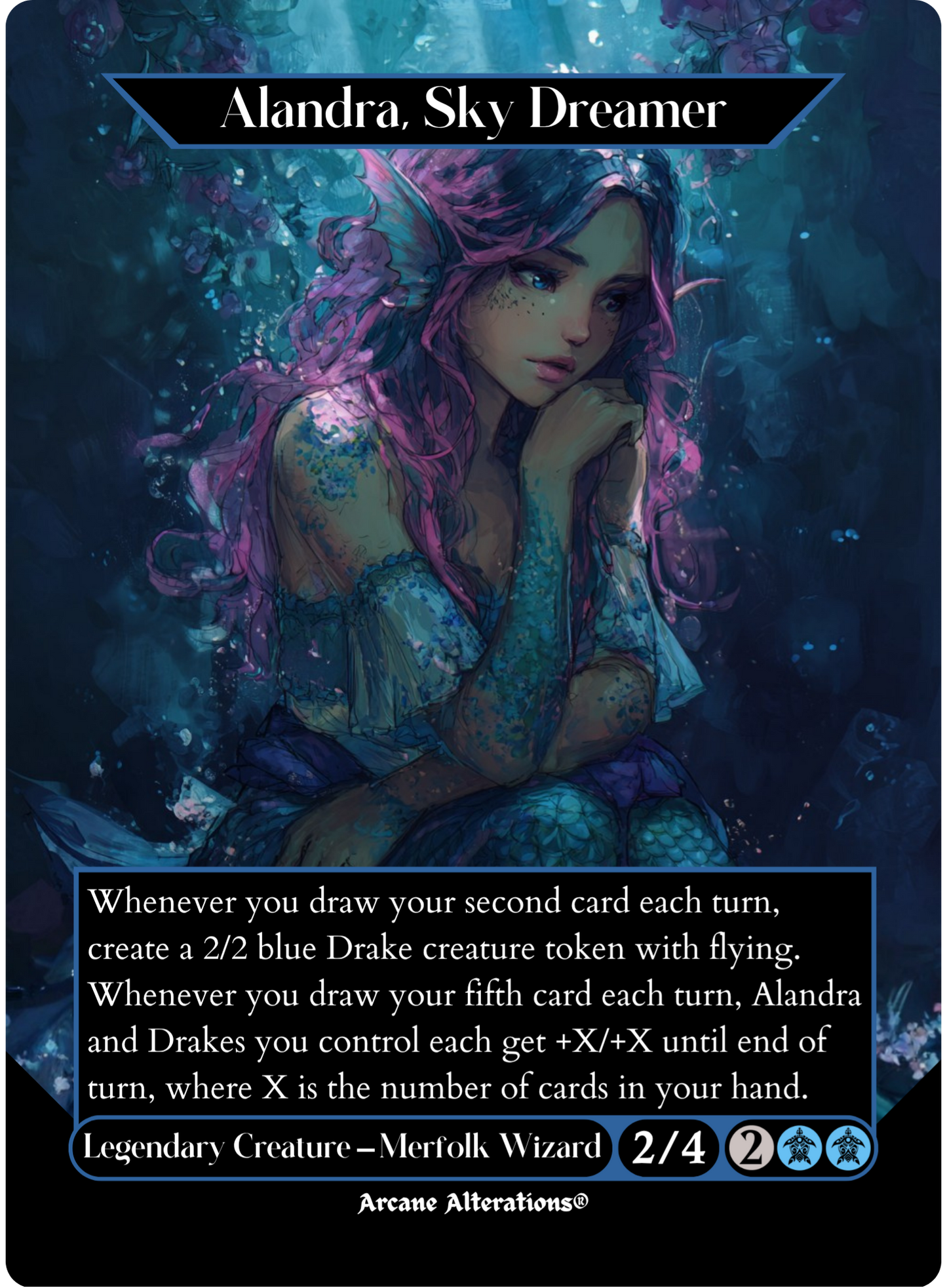 Alandra, Sky Dreamer - Full Art Altered Art Custom Proxy Cards