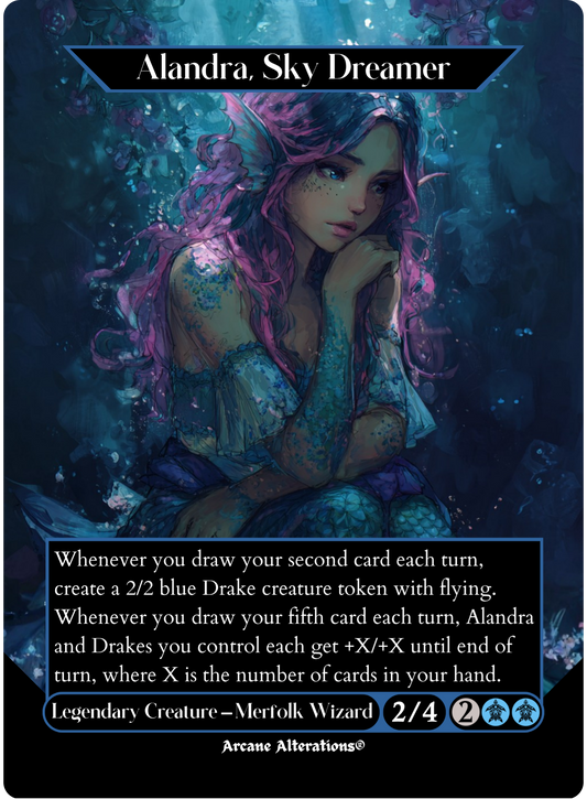 Alandra, Sky Dreamer - Full Art Altered Art Custom Proxy Cards