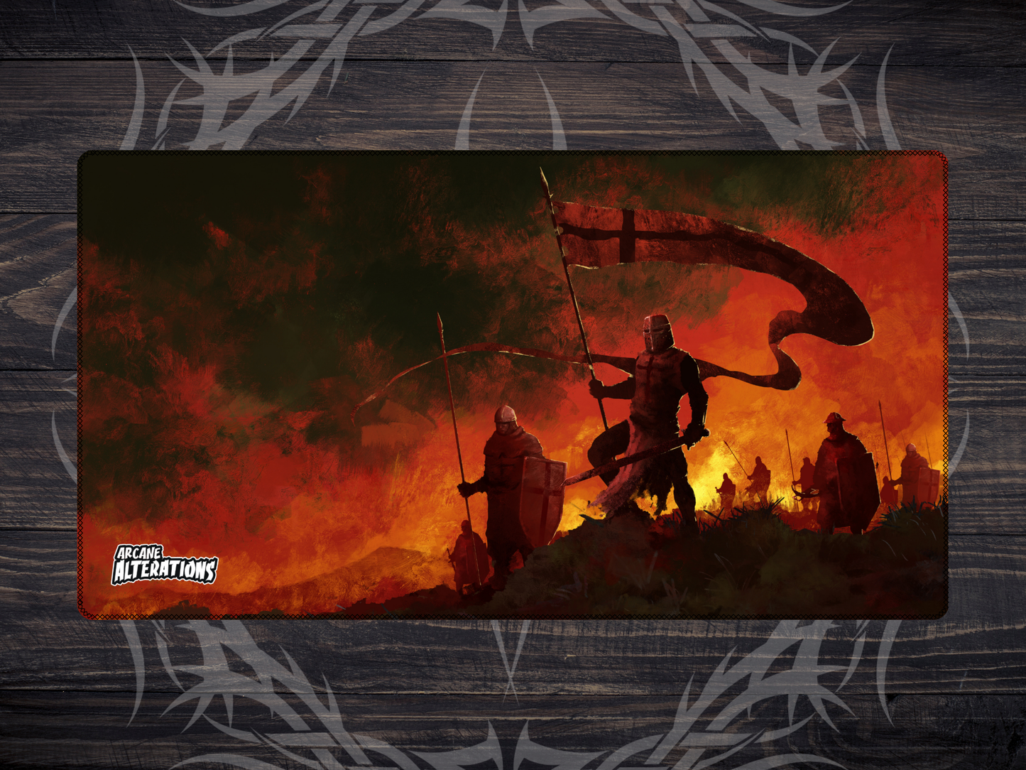 Templar Knights Stitched Edge Playmat 24"x14" (2mm)