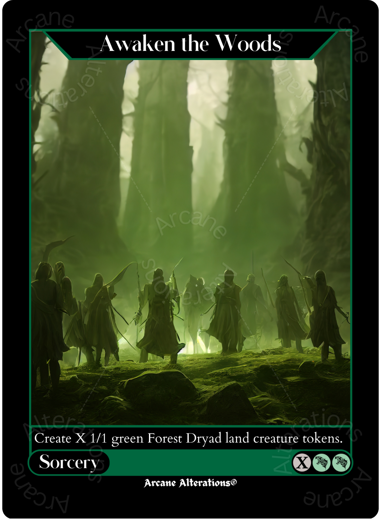 Awaken the Woods - High Quality Altered Art Custom Proxy Cards