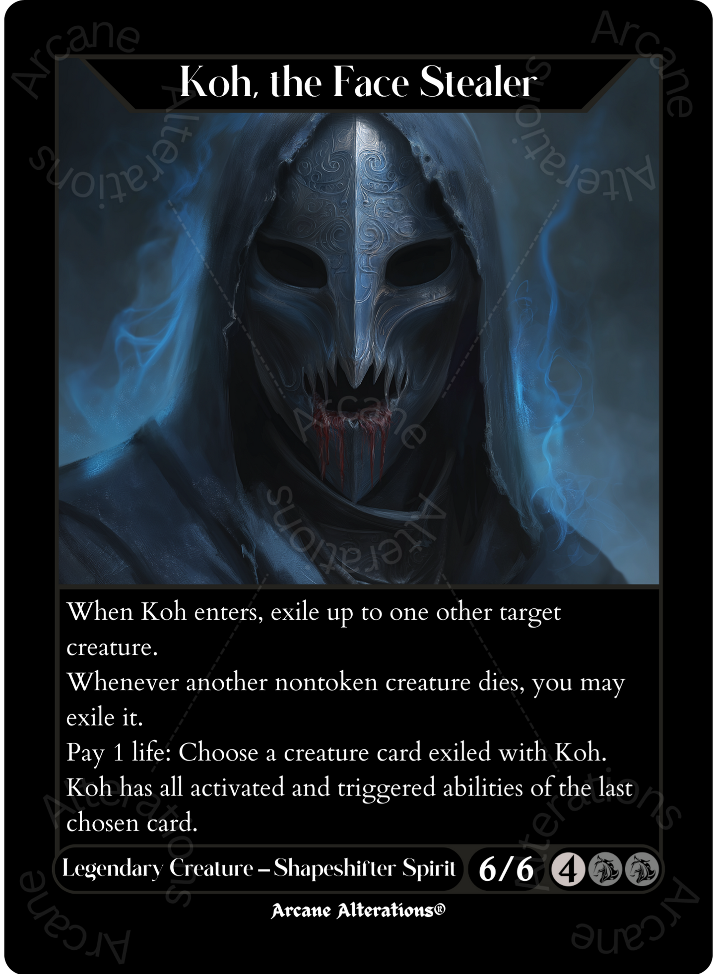Koh, the Face Stealer - Full Art Altered Art Custom Proxy Cards