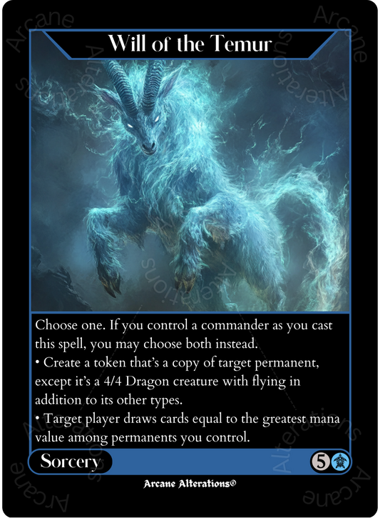 Will of the Temur - High Quality Altered Art Custom Proxy Cards