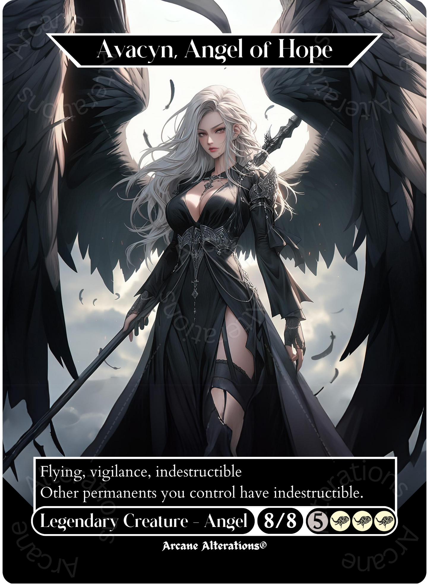 Avacyn, Angel of Hope - Full Art Altered Art Custom Proxy Cards