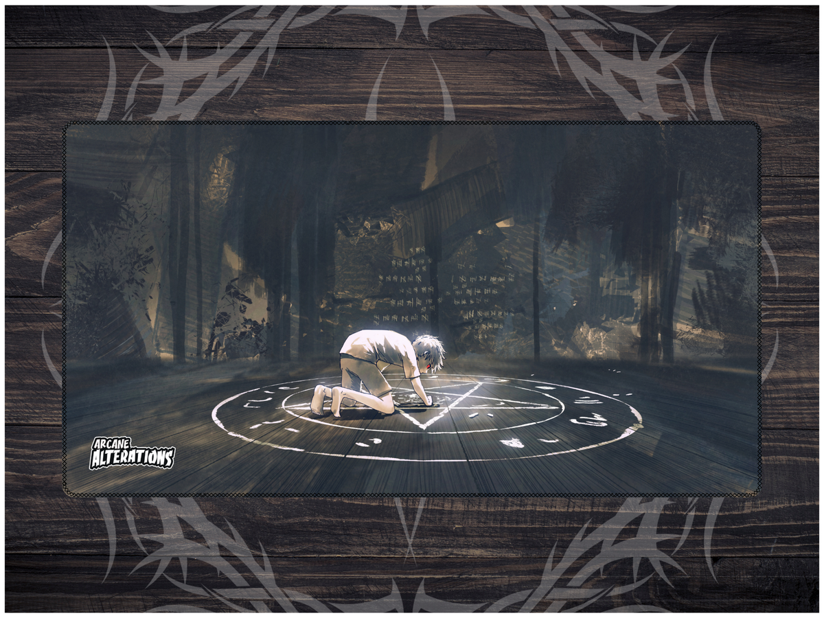 Dark Ritual Stitched Edge Playmat 24"x14" (2mm)