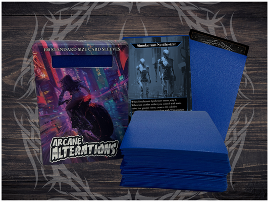 Blue Matte 100 Card Sleeves Standard Size