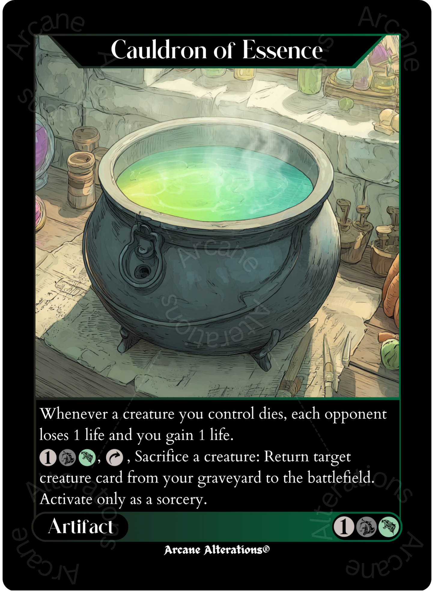 Cauldron of Essence - High Quality Altered Art Custom Proxy Cards