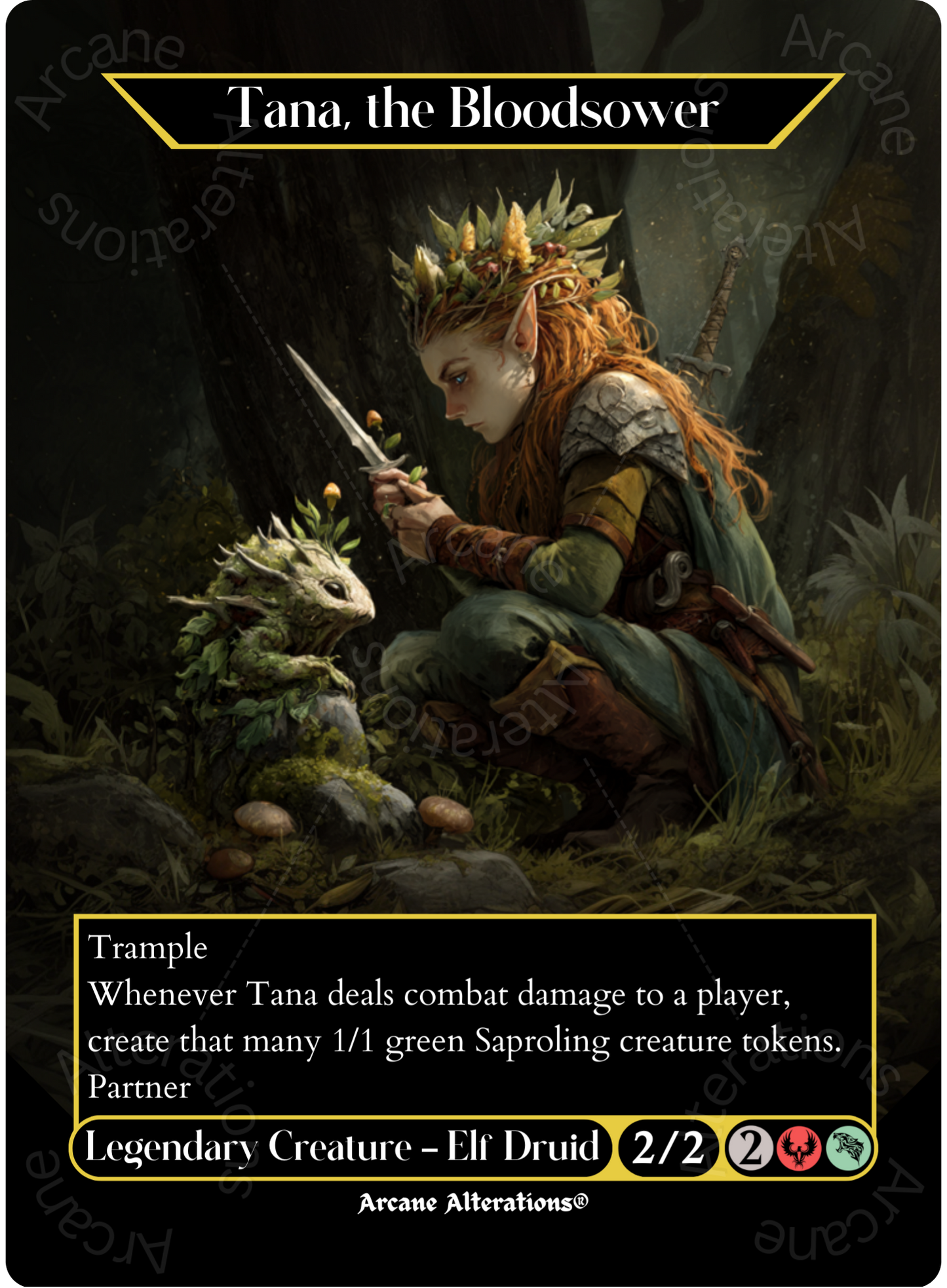 Tana, the Bloodsower - Full Art Altered Art Custom Proxy Cards
