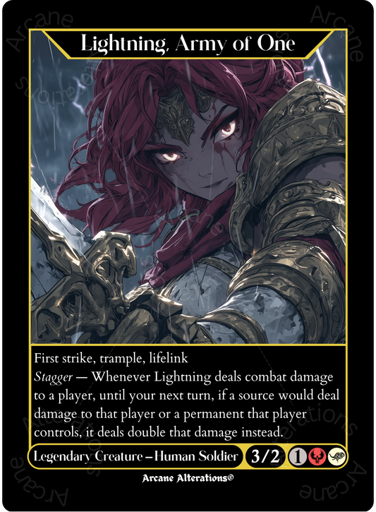 Lightning, Army of One - High Quality Altered Art Custom Proxy Cards