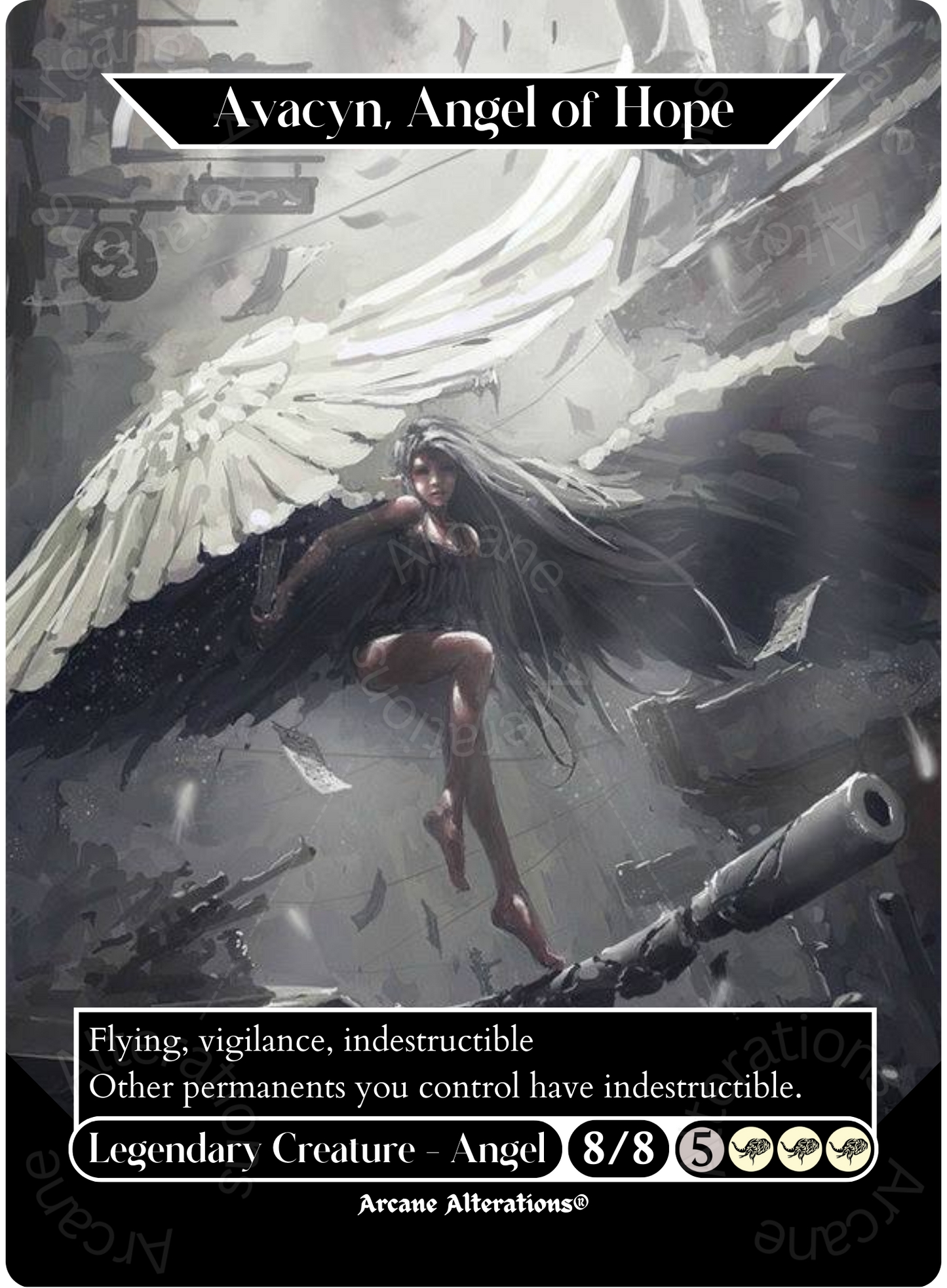 Avacyn, Angel of Hope - Full Art Altered Art Custom Proxy Cards - Normal Avacyn, Angel of Hope - Full Art Altered Art Custom Proxy Cards - Normal