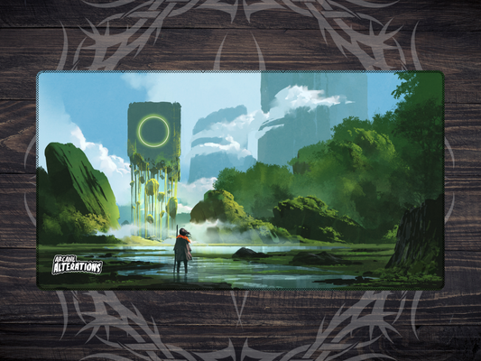 Green Exploration Stitched Edge Playmat 24"x14" (2mm)