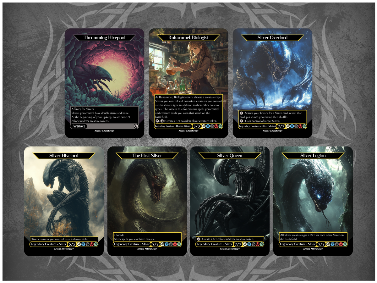Sliver 7-Card Discount Bundle - Full Art Altered Art Custom Proxy Cards